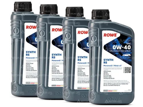 Liter (4x1L) ROWE HIGHTEC SYNTH RS SAE 0W-40 Motoröl Vollsynthetisch 4