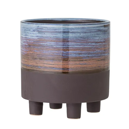 Bloomingville Blumentopf MAES Blau 15 cm Keramik Pflanztopf