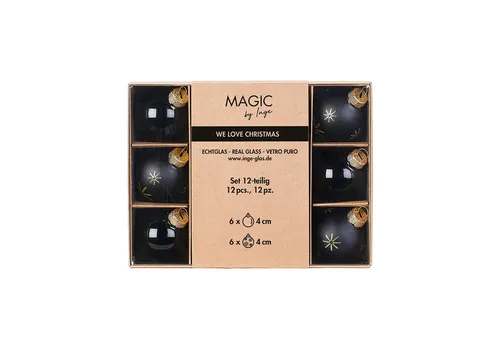 Weihnachtsbaumschmuck Schwarz von MAGIC by Inge