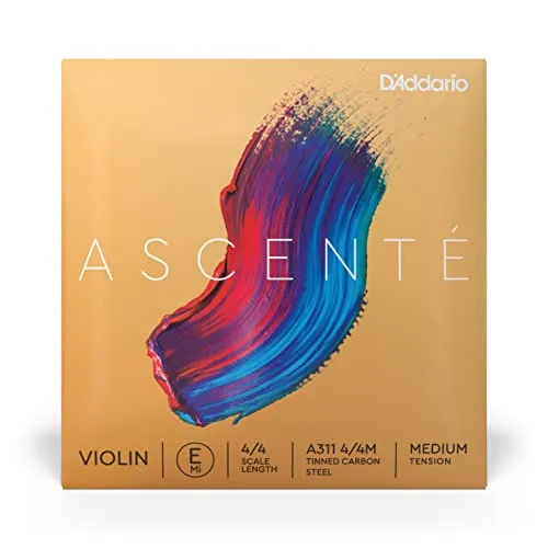 D'Addario Ascenté Geigensaite, mittlere Spannung E-Saite 4/4 Scale