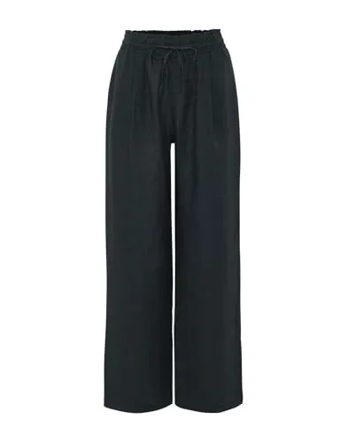 OPUS Damen Wide Leg Pants | Leinenhose MAROU Emerald, 40