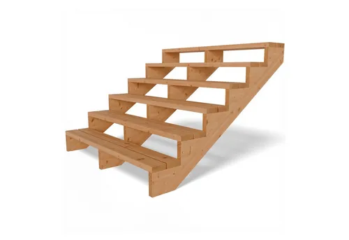 Gartenwelt Riegelsberger Außentreppe Terrassentreppe aus Lärche Treppe Stufen Wangentreppe Breite