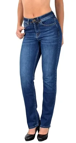 Produktbild ESRA Damen Straight High Waist Stretch Jeans G200