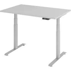 bümö Elektrisch Höhenverstellbarer Schreibtisch, Grau, 120x80 cm - Kinderschreibtisch mit elektrisch höhenverstellbarer Funktion für ergonomisches Arbeiten. Ideal für wachsende Kinder, bietet er eine stufenlose Anpassung von 64,5 cm bis 129,5 cm.