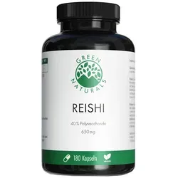 Green Naturals Reishi 650 mg hochdosiert vegan Kapseln - Hochdosierte Reishi Kapseln für eine pflanzliche Ergänzung, ideal für die tägliche Unterstützung. Vegan und ohne Allergene, ideal für eine bewusste Ernährung.