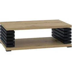 ALTDECOR Couchtisch - Artisan Eiche Optik, 120x60 cm - Modernen Couchtisch in Artisan Eiche Optik mit solidem Untergestell, ideal für gesellige Abende und strapazierfähige, pflegeleichte Oberfläche.
