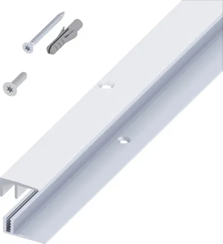 alfer Abschluss- + Träger- 1 m, 21 x 10.5 x 7 - 15 mm Alu eloxiert silber