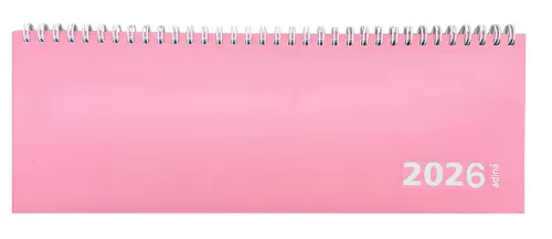 ADINA Tischquerkalender 1W2S pink Kartondeckel 30x10cm 2026 von ADINA