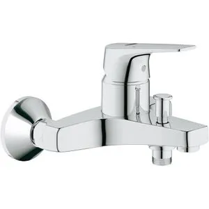 Grohe BauFlow Wannenarmatur 23756000 - Armaturen mit GROHE Longlife Keramikkartusche, wandmontierbar und mit variabel einstellbarer Mengenbegrenzung für optimalen Wasserfluss.