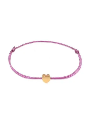 Elli Armband Herz Liebe Textilband Trend 925 Silber (kein Set, 1-tlg), Herz