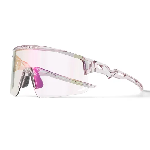 ROCKBROS Photochromatische Fahrradbrille mit UV-Schutz – Lila Rahmen - Die ROCKBROS Photochromatische Fahrradbrille mit UV-Schutz passt sich automatisch an Lichtverhältnisse an. Leichtes TR90-Material sorgt für hohen Tragekomfort bei Outdoor-Aktivitäten. Ideal für Radfahrer und Sportler!