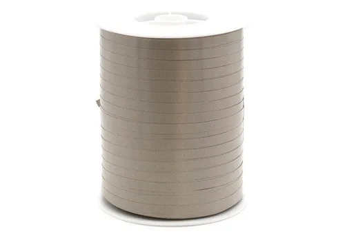 Star Geschenkband, Geschenkband Ringelband 5mm x 500m Rolle Taupe