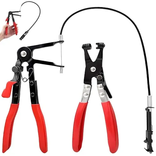 Stücke Schlauchklemmenzange, Schlauchschellenzange mit Geradem Hals, Federbandschellenzange Mit Drahtwelle, HeizöL Wasserschlauch 650 mm fur Auto, zum Entfernen und Installieren für Kfz-Reparaturen 2