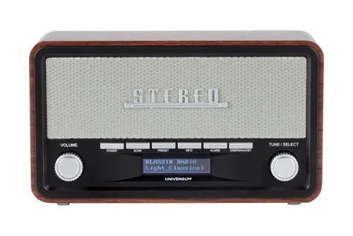 UNIVERSUM* DR 350-21 Retro DAB+ Radio mit Bluetooth - Retro DAB+ Radio mit Bluetooth, AUX und Weckfunktion – ideal für Nostalgiker und Musikliebhaber.