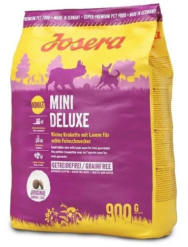Josera Hundefutter Super Premium Mini Deluxe 900 g - Hochwertiges Hundefutter für kleine Rassen, mit ausgewogenen Nährstoffen und köstlichem Geschmack – ideal für eine gesunde Ernährung.