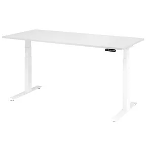 Hammerbacher Schreibtisch XDKB 19, elektrisch höhenverstellbar, 180 x 64-129 x 80cm - Kinderschreibtisch mit Elektroantrieb und 3-fach Memory-Schalter für individuelle Höhenanpassung, ideal für ergonomisches Arbeiten und Lernen.
