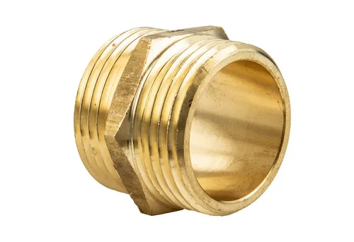 tecuro Gewindefitting Doppelnippel, beidseitig Außengewinde zylindrisch G, Messing, 1/8 Zoll