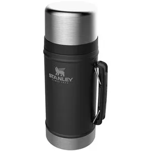 Stanley Food Jar 0,94 L Matte Black Pebble - Isolierter Thermobehälter für warme und kalte Speisen - Thermobehälter mit 0,94 l Fassungsvermögen, doppelwandiger Vakuum-Isolierung und auslaufsicherem Deckel, der als Tasse genutzt werden kann. Ideal für unterwegs!