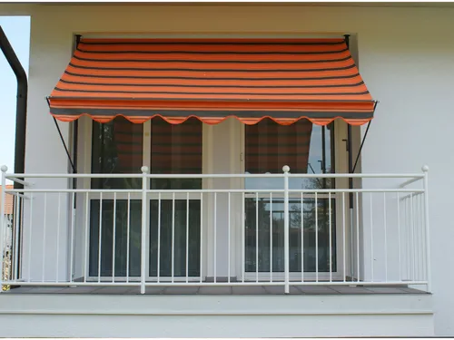 Angerer Klemmmarkise (braun-orange gestreift, 250 cm) in orange von Angerer