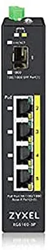 Zyxel RGS100-5P Unmanaged L2 Gigabit Ethernet (10/100/1000) Power Over Ethernet (PoE) Black