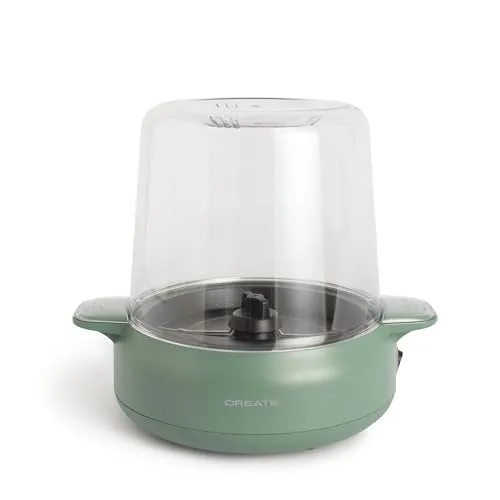 CREATE POPCORN MAKER STUDIO Popcornmaschine mit Butterschmelzer - Popcorn-Maschinen: Bereiten Sie in nur 5 Minuten bis zu 100g frisches Popcorn zu und genießen Sie süße oder herzhafte Varianten mit dem integrierten Butterschmelzer.