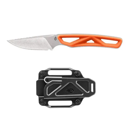 Gerber Exo-Mod Caper – Kompaktes Gürtelmesser mit 7,7 cm Klinge - Taschenmesser für Outdoor und Jagd, leichtes Design mit 51 g, Klinge aus hochwertigem 7Cr17MoV Edelstahl für hohe Schnitthaltigkeit.