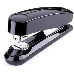 Novus OFFICE Flachheftgerät B 4FC - Manuelles Heftgerät für bis zu 50 Blatt, inklusive 200 Heftklammern, in elegantem Schwarz
