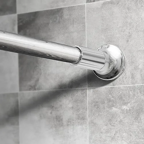 Dmore Duschvorhangstange Edelstahl 70-95 cm ohne Bohren, Ausziehbar Teleskopstange kann durch Drehen verstellt werden. Kann sicher als Duschstange gehalten werden