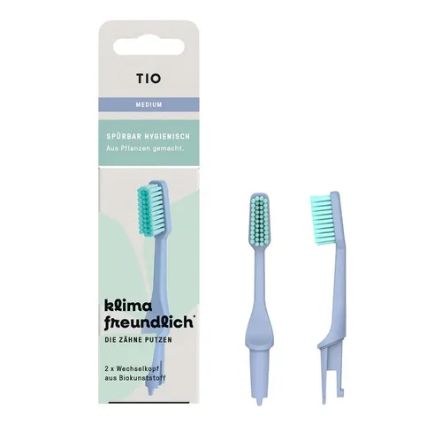 Tio Zahnbürste Wechselkopf medium - sortiert Blau, Grün