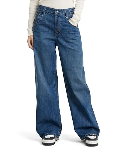 G-STAR Damen Skater High Loose Jeans, Faded Blue Glacier von G-STAR