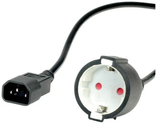 Value 19.99.1117 Kaltgeräte Adapterkabel Schwarz 0.30m