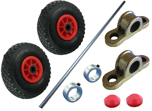 Wagenbau Satz Achse Radsatz Rad Ø260 pannensicher für Kippkarre Bollerwagen