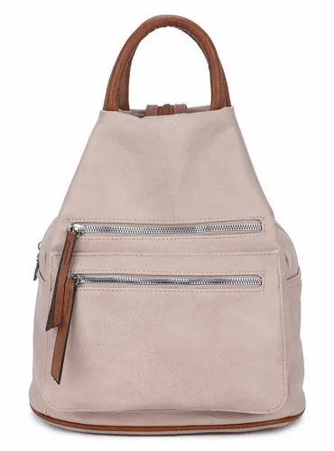 ITALYSHOP24 Rucksack Damen Freizeitrucksack Tasche Umhängetasche, CityRucksack Handtasche Backpack Tagesrucksack Daypack