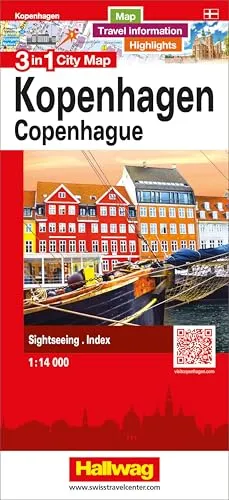 Hallwag Stadtplan Kopenhagen: 3 in 1: Stadtplan, Reiseinformationen und Highlights!