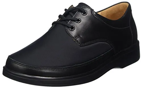 Ganter Karin Schnürschuh schwarz 42 EU - Halbschuhe mit sehr breiter Passform (Weite K) für kräftige Füße, aus hochwertigem Glattleder für optimalen Tragekomfort.