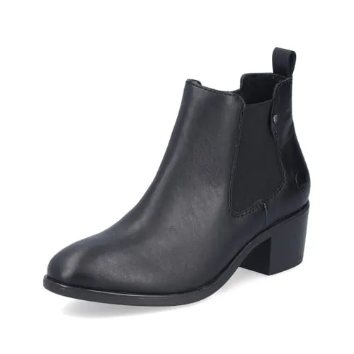 Rieker Damen Chelsea Boots 73971 - Stylische Chelsea Boots für Damen aus Kunstleder, ideal für Übergangszeiten und bequem mit 4.7 cm Blockabsatz – perfekt für Alltag und Freizeit