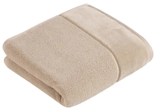 Vossen Handtuch Pure, Bio Baumwolle, Elegante Veloursbordüre