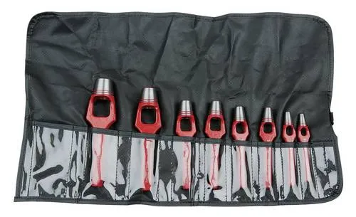KS Tools Henkellocheisen-Satz, 8-teilig - 129.2106 - Locheisen Set mit 8 Teilen, ideal für präzise Lochungen in verschiedenen Materialien, robust und langlebig für professionelle Anwendungen.