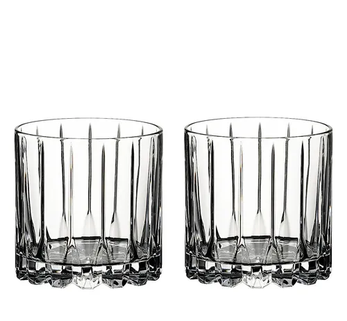 RIEDEL THE WINE GLASS COMPANY Drink Specific Glassware Rocks 2er Set - Gläser-Sets aus Kristallglas, perfekt für Standard- und große Eiswürfel, inklusive Cocktailrezept für einen gelungenen Abend.