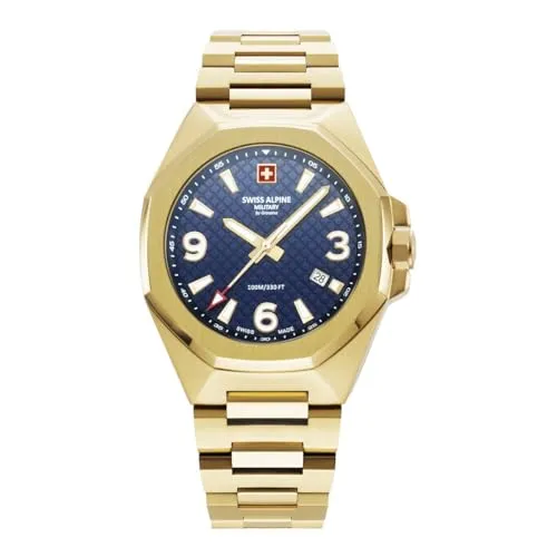 Swiss Alpine Military Herren Uhr 7005.1115SAM - Armbanduhren für Herren mit hochwertigem Edelstahlarmband, wasserdicht bis 10 bar – perfekt für Schwimmen und Schnorcheln!