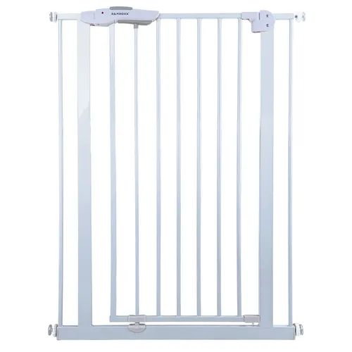 Treppenschutzgitter weiß für 75-85cm Durchgang, 110cm Hoch - Tür- & Treppenschutzgitter, sicheres Absperrgitter für Kinder, ideal zum Schutz vor Treppenstürzen.