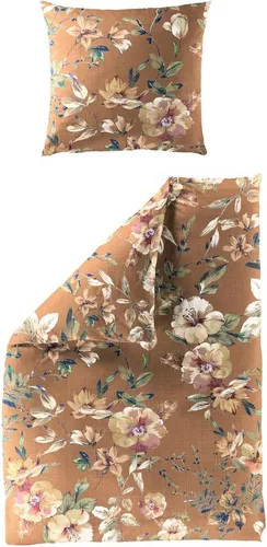 Bierbaum Mako-Satin Bettwäsche Set 5280-50 safran 155 x 220 cm