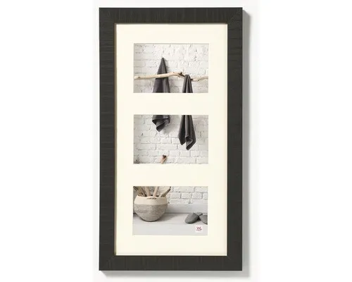 Bilderrahmen Collage Holz Home schwarz 3 Fotos 13x18 cm in schwarz von walther design