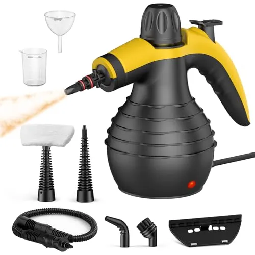 Bemkuufgli Dampfreiniger Handgerät, Hochdruck Dampfreiniger, Schnellaufheizung, Tragbarer Handdampfreiniger Für Sofa, Küche, Bad, Fliesen, Fugen, Auto, Mit Bürsten Zubehör