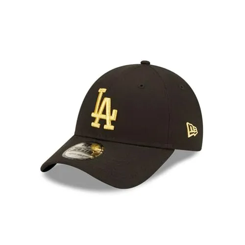 New Era 9forty Cap Los Angeles Dodgers Metallic, Schwarz - Stylische Baseball Cap mit gesticktem 