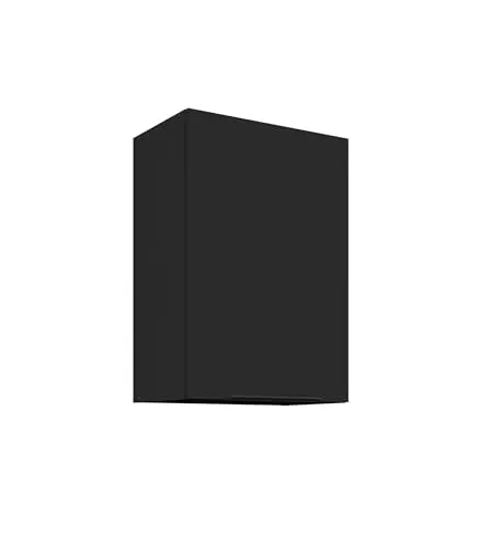 Küchen-Preisbombe Hängeschrank 50 cm SIENA Schwarz - Hängeschrank 50 cm für die Küchenmodelle SIENA, MONZA und ARONA. Mit Dämpferscharniere für leises Schließen und eleganter, mattschwarzer Oberfläche.