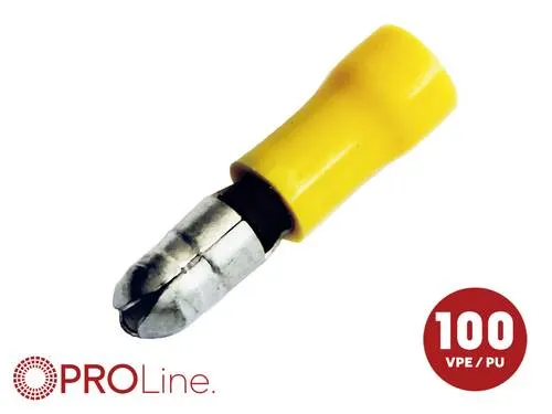 ACV 340025-3-0-p Rundstecker Stift-Ø: 5.0mm Vollisoliert Gelb 1 St. Piece