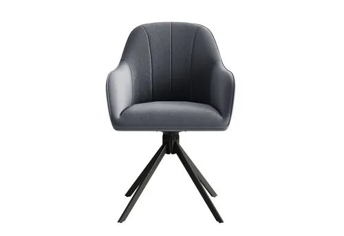 HawthyHome 360° drehbarer Polsterstuhl mit Armlehne und Metallbeinen