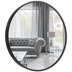 GOLD&CHROME UNIQUE DESIGN Wandspiegel - Moderner Badspiegel mit elegantem Metallrahmen, Durchmesser 60 cm – perfekt für stilvolle Badezimmer und kleine Räume.