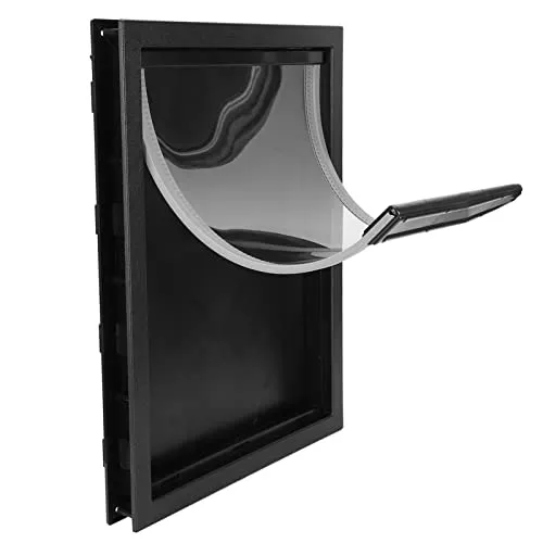 CUEI Haustiertür Hundetür, große 50 x 38 cm/19,7 x 15 Zoll Kunststoff-Magnetklappe, Haustiertür mit Abnehmbarer Trennplatte, einfache Installation, Hundetür für kleine, mittlere und große(Schwarz)